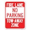 Signmission Fire Lane No Parking Tow-Away Zone Heavy-Gauge Alum Rust Proof Parking, 18" x 24", A-1824-23992 A-1824-23992 - alternate 1